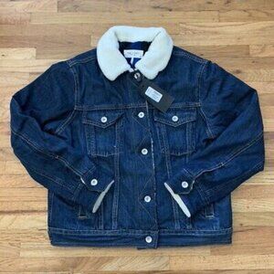 Rag & Bone Chelsea Faux Fur Collar Denim Trucker Jacket Size SMALL  New w/Tag!